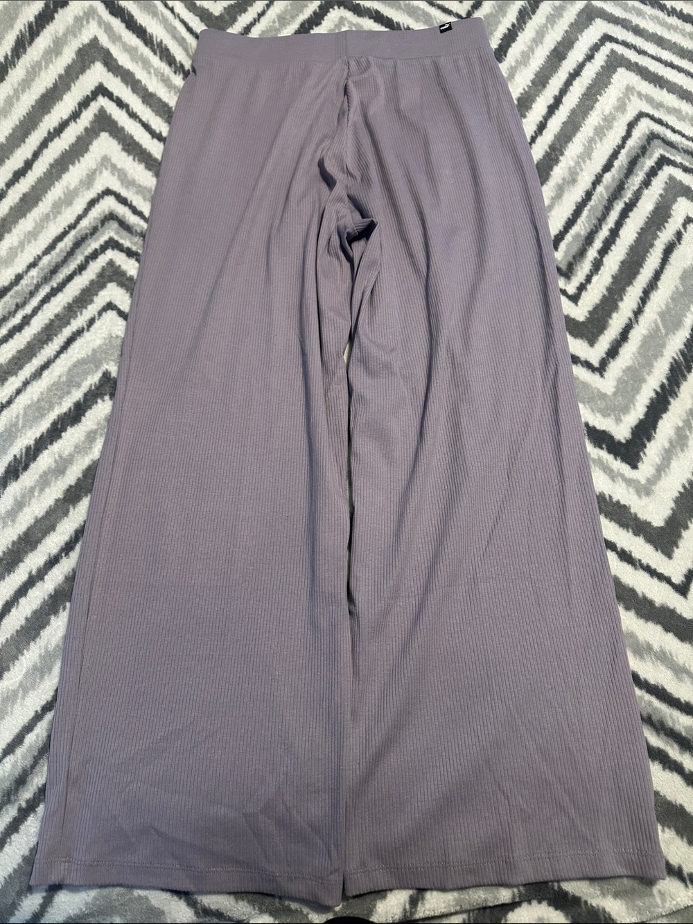 Puma Ribbed Wide-Leg Pants in Dusty Lavender - Picture 2 of 3
